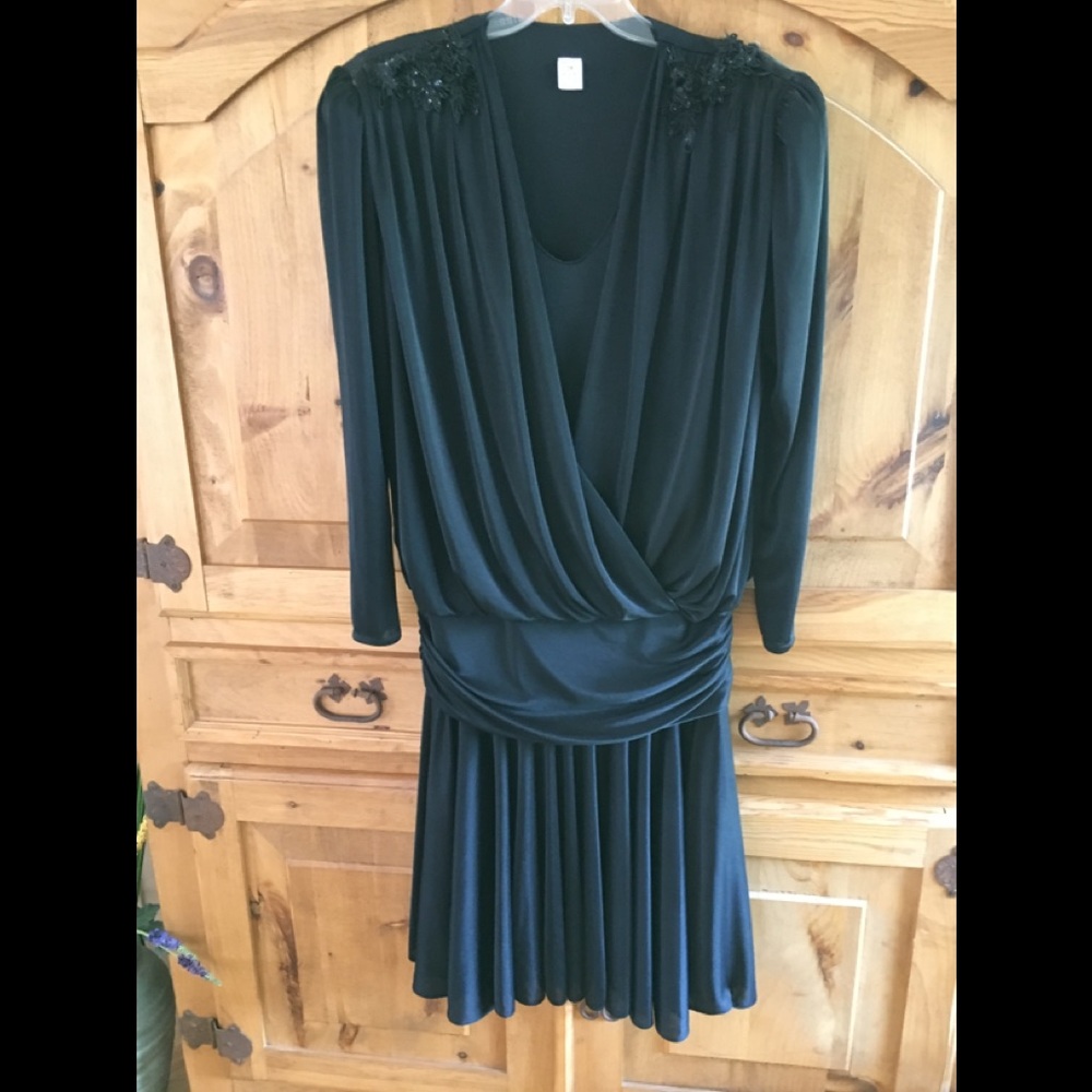 Vintage black flapper dress.